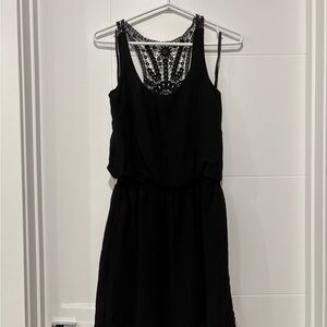 Naked Zebra Black Backless Dress